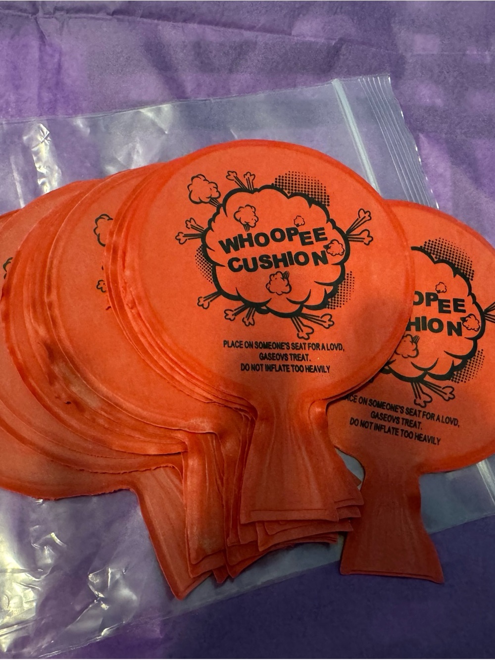 Mini Whoopee Cushion Lot Classic Prank Toy Self Inflating Gag Gift Party Favor